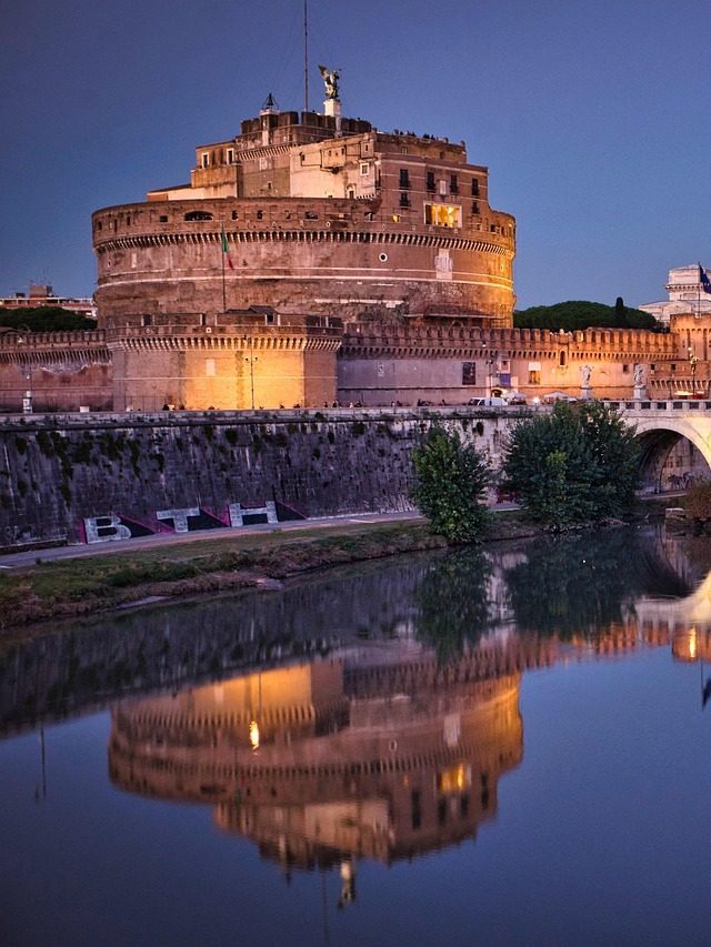 rome, landmark, italy, architecture, building, travel, europe, tourism, ancient, historic, monument, famous, city, old, italian, roma, history, castel sant'angelo, blue hour, reflection, culture, roman, rome, rome, rome, rome, rome, roma, roma